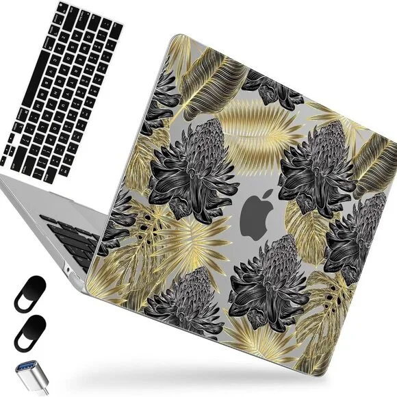 MacBook Air 13.6 Case M4/M3/M2 2025/2024/2022 A3240 A3113 A2681 Tropical Palm - Picture 1 of 8